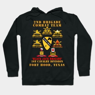 2nd Brigade Combat Team, 1st Cavalry Division - BlackJack - All Sub Units w Ribbon X 300 Hoodie